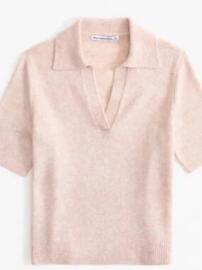 Abercombie Mock Neck Sweater Tee Size XS, Color neutral